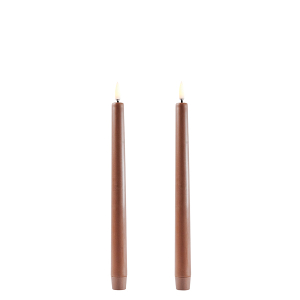 Uyuni dinerkaars taper candle Caramel 2,3 x 25,5 cm (set a 2)